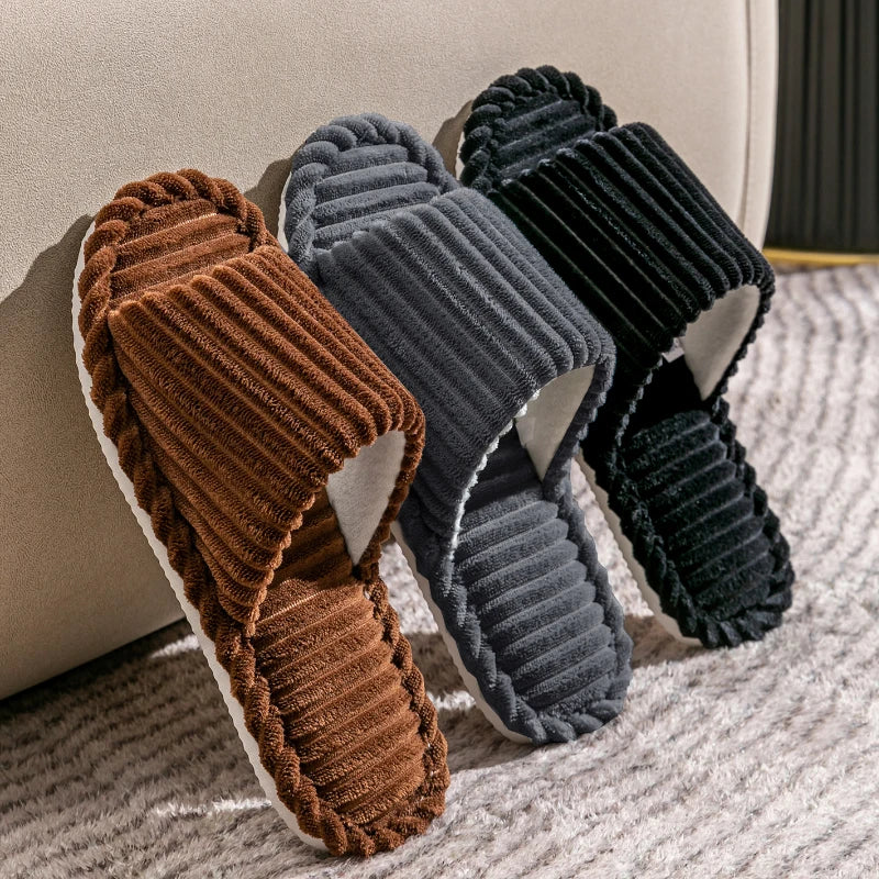 Men's Open-Toed Slippers - Breathable Anti-Slip Indoor Shoes for Comfort 0