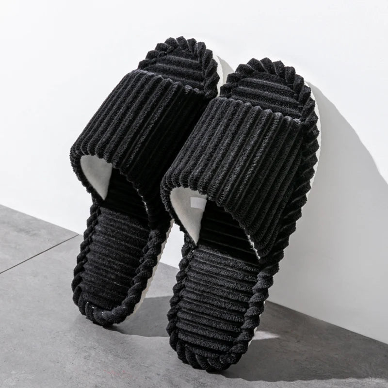 Men's Open-Toed Slippers - Breathable Anti-Slip Indoor Shoes for Comfort 1