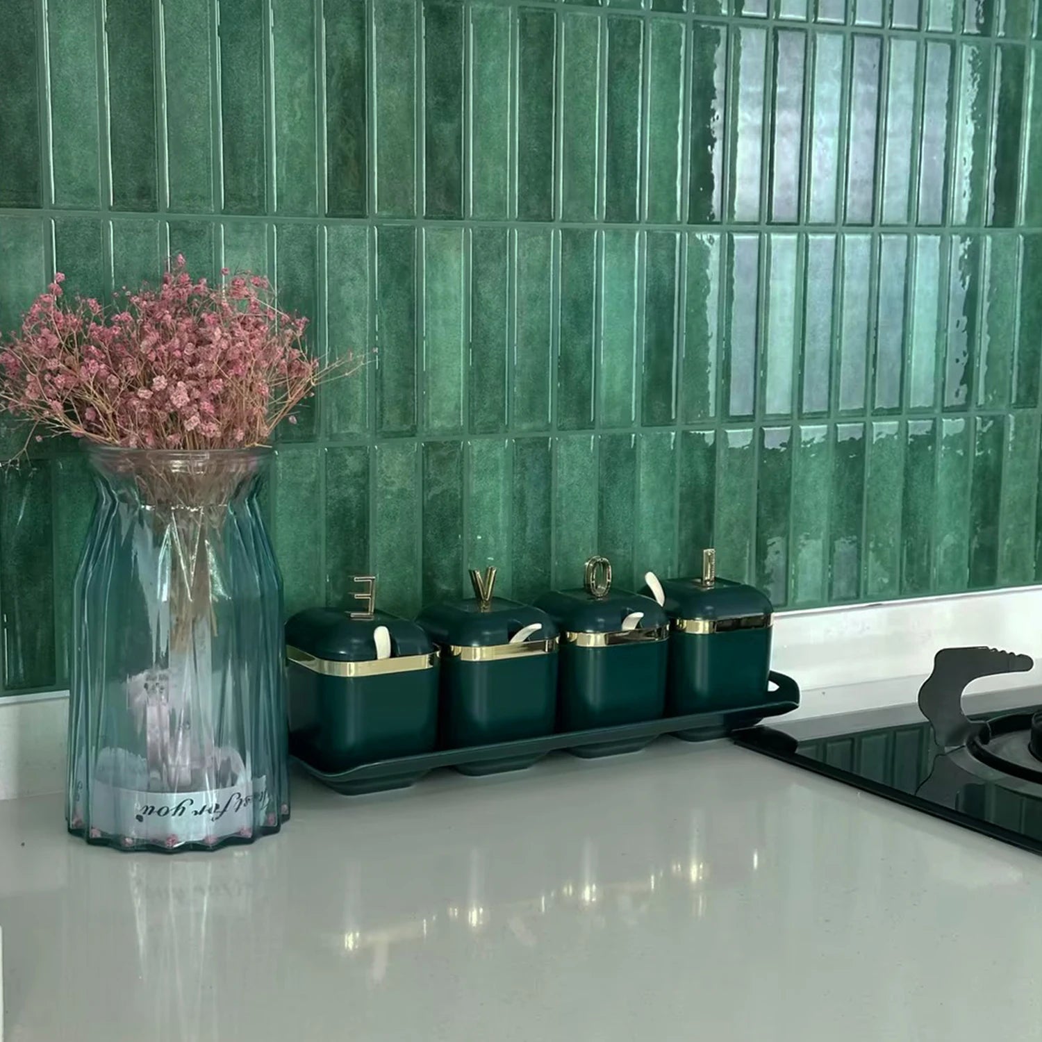 10 PCS Waterproof Self Adhesive Wall Tiles for Kitchen & Bathroom Decor 3