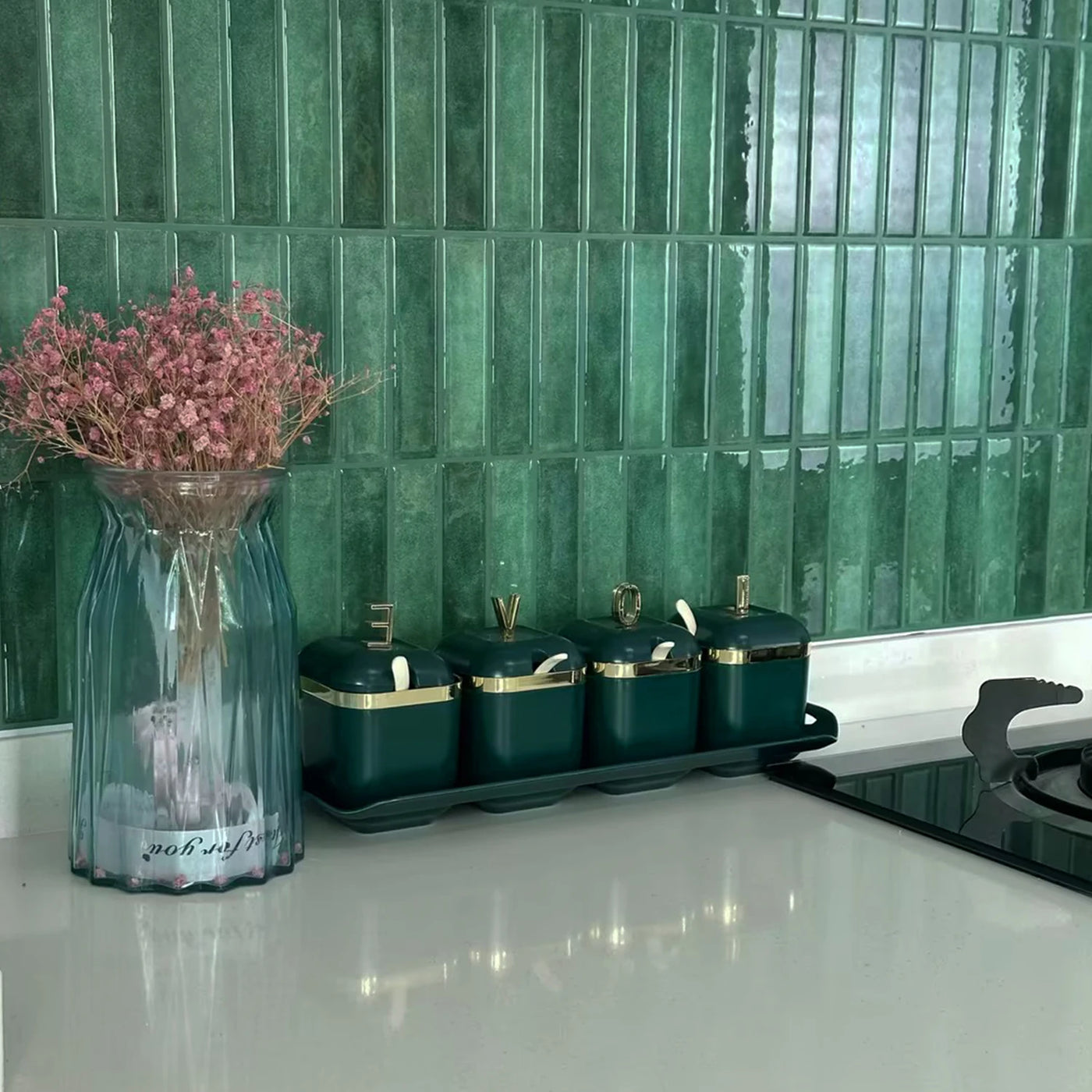 10 PCS Waterproof Self Adhesive Wall Tiles for Kitchen & Bathroom Decor 3