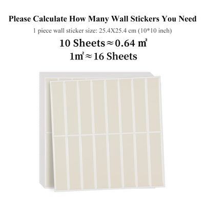 10 PCS Waterproof Self Adhesive Wall Tiles for Kitchen & Bathroom Decor 7