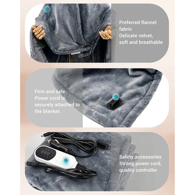 12V Electric Car Blanket - Fast Heating Flannel Heated Blanket for Camping 3