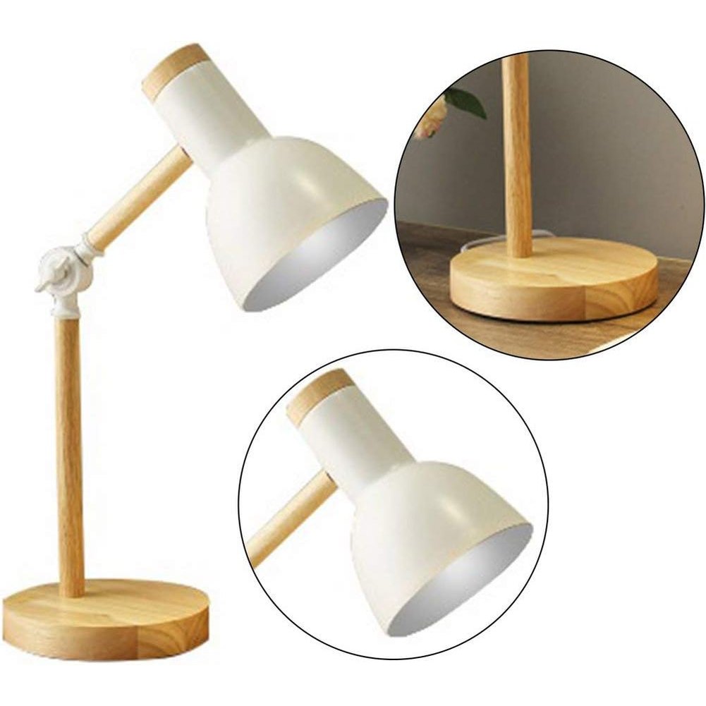 Adjustable Wooden Table Lamp - Nordic Design Bedside & Desk Lamp with Colorful Finish 5