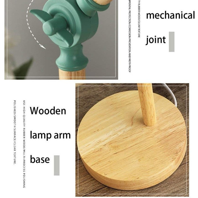 Adjustable Wooden Table Lamp - Nordic Design Bedside & Desk Lamp with Colorful Finish 7