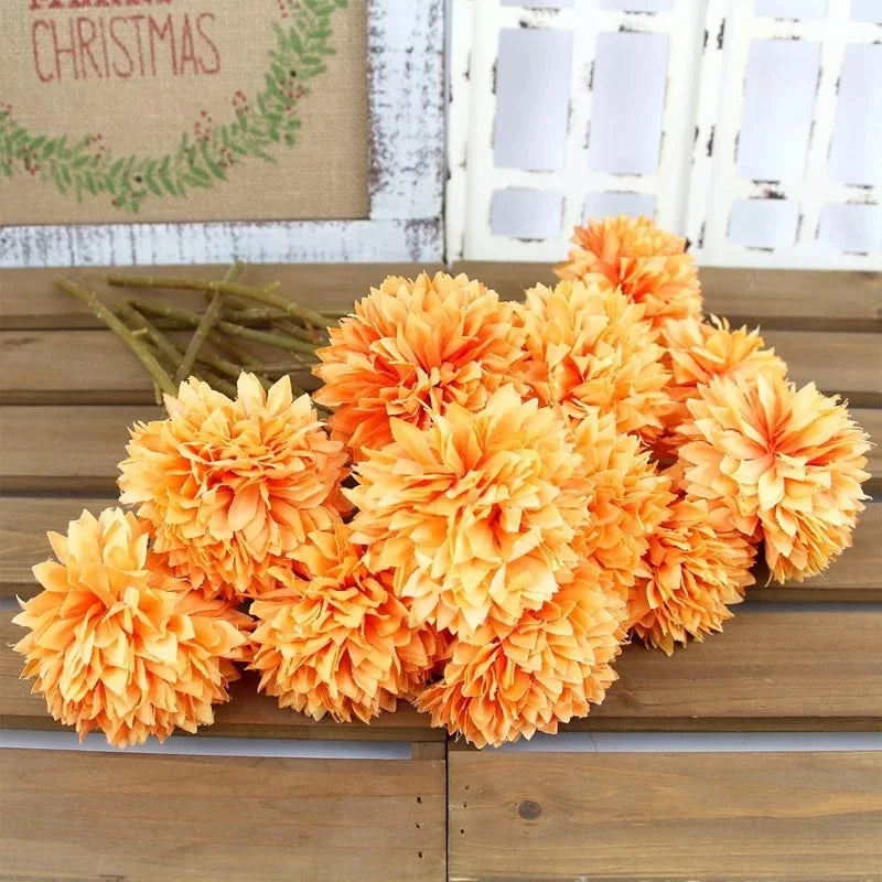 Artificial Hydrangea Flower Bouquet - 3 or 5 Pcs Silk Faux Flowers for Home Decor & Weddings 13