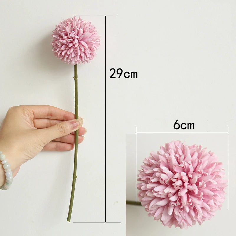 Artificial Hydrangea Flower Bouquet - 3 or 5 Pcs Silk Faux Flowers for Home Decor & Weddings 5