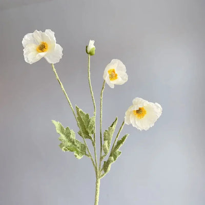 Artificial Poppy Silk Flowers Bouquet - Long Stem Faux Flower Arrangement for Home and Wedding Decor 25
