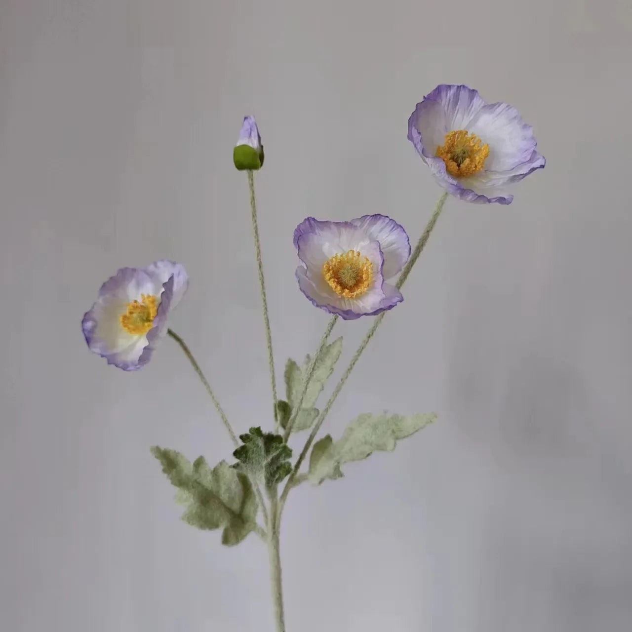 Artificial Poppy Silk Flowers Bouquet - Long Stem Faux Flower Arrangement for Home and Wedding Decor 28