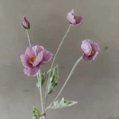 Artificial Poppy Silk Flowers Bouquet - Long Stem Faux Flower Arrangement for Home and Wedding Decor 9