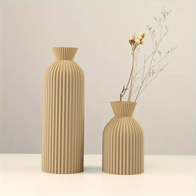 Black Boho Chic Plastic Flower Vase - 3D Printed Decorative Centerpiece 2