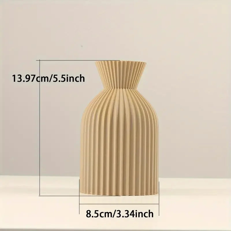 Black Boho Chic Plastic Flower Vase - 3D Printed Decorative Centerpiece 6
