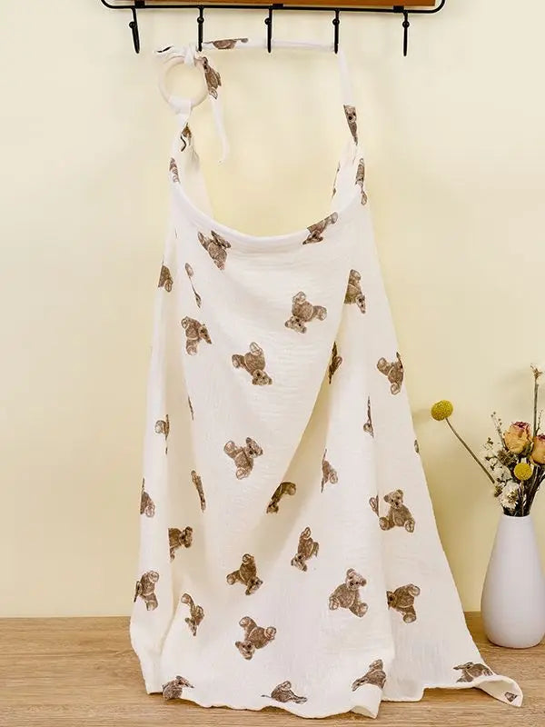 Breathable Cotton Muslin Nursing Cover - Versatile Breastfeeding Cover Up & Mother Feeding Cover 12