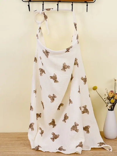 Breathable Cotton Muslin Nursing Cover - Versatile Breastfeeding Cover Up & Mother Feeding Cover 12