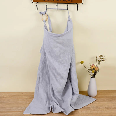 Breathable Cotton Muslin Nursing Cover - Versatile Breastfeeding Cover Up & Mother Feeding Cover 13