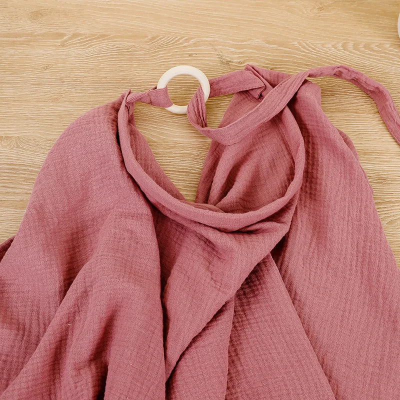 Breathable Cotton Muslin Nursing Cover - Versatile Breastfeeding Cover Up & Mother Feeding Cover 5