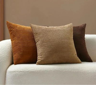 Cotton Corduroy Cushion Cover - Soft Sofa Cushion Covers in Multiple Sizes & Colors 0