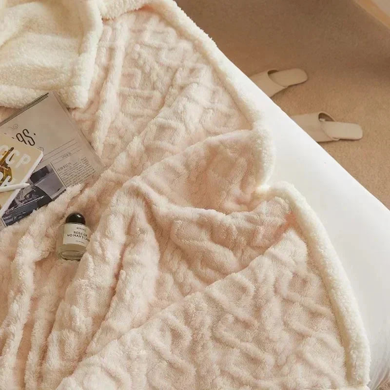 Cozy Thick Winter Lambswool Blanket - Ultra-Soft, Machine Washable, Plush Comfort 5