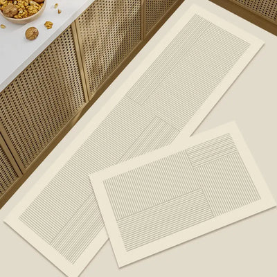 Diatomaceous Earth Washable Kitchen Rugs - 2pc Absorbent Non-Slip Mats 0