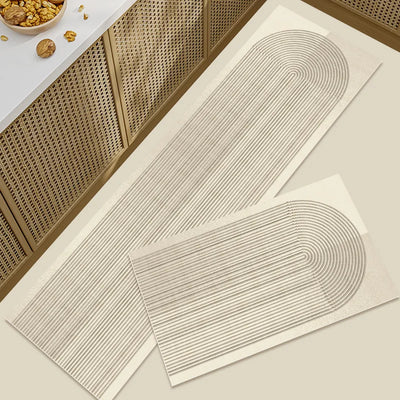 Diatomaceous Earth Washable Kitchen Rugs - 2pc Absorbent Non-Slip Mats 7