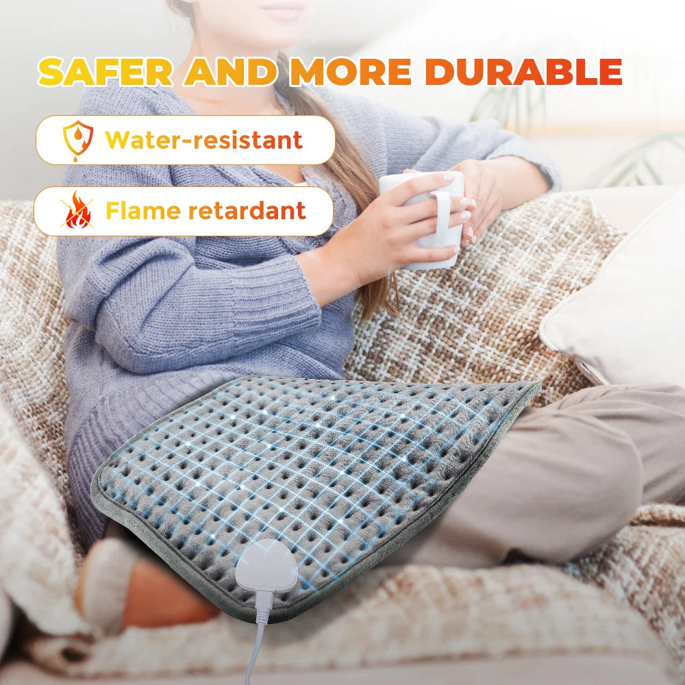 Electric Heated Throw Blanket - Soft Plush Heating Blanket with 9 Temperature Settings 3