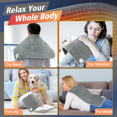 Electric Heated Throw Blanket - Soft Plush Heating Blanket with 9 Temperature Settings 4