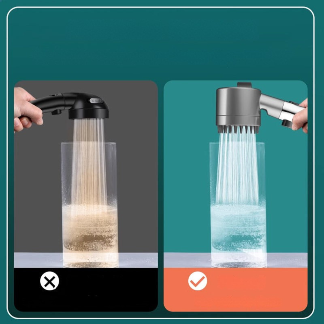 High Pressure Filtered Shower Head with 9-Layer Filtration System & Hose 6