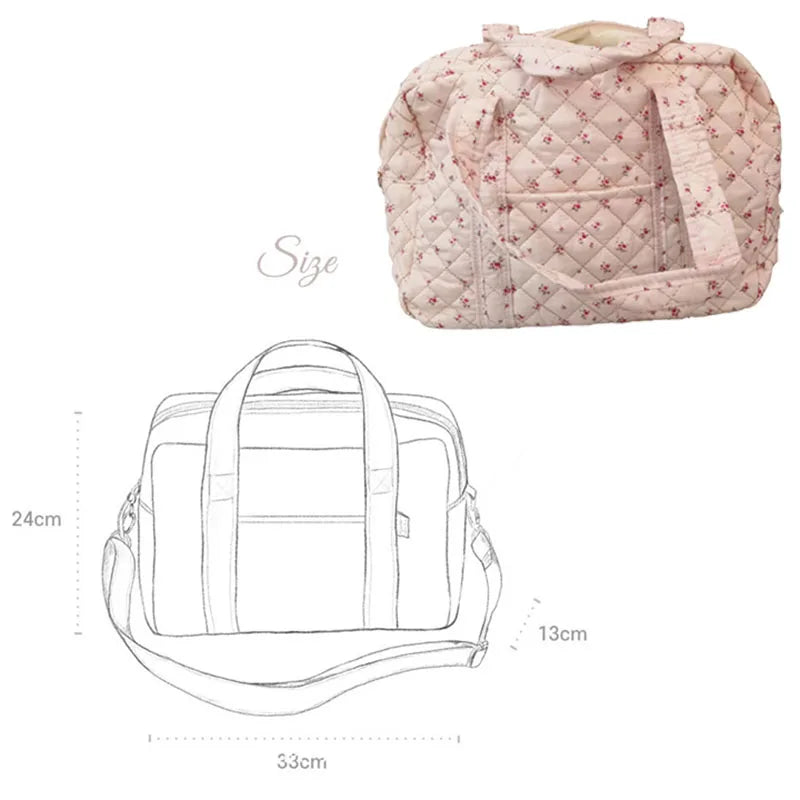 Large Capacity Embroidered Mom Travel Bag - Multi-functional Handbag 5