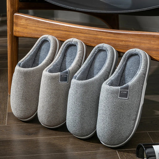 Men's Cozy Plush Fur Slippers - Non-Slip Indoor Comfort Shoes 0