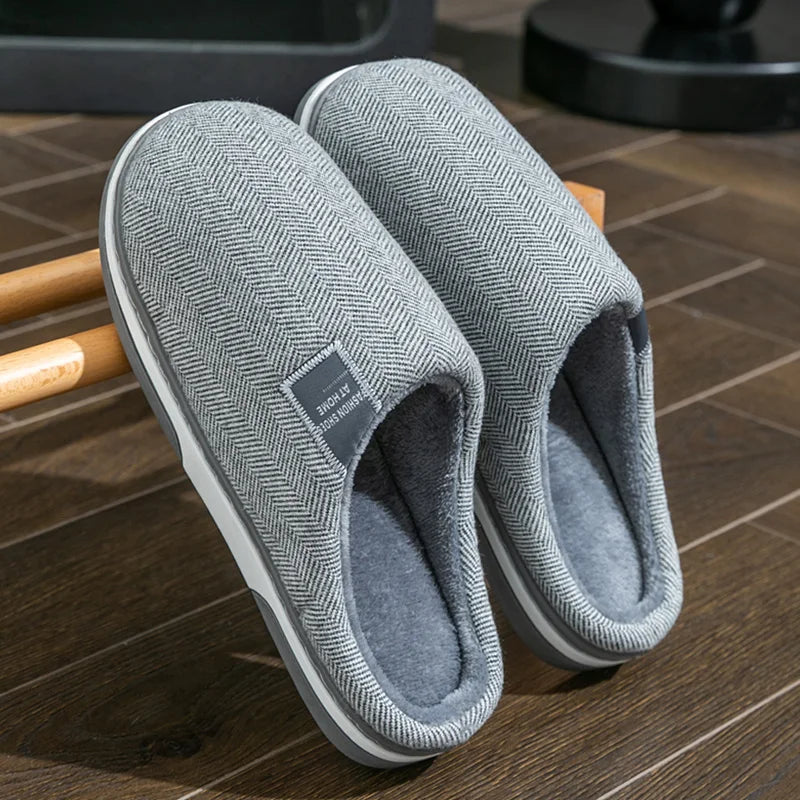 Men's Cozy Plush Fur Slippers - Non-Slip Indoor Comfort Shoes 2