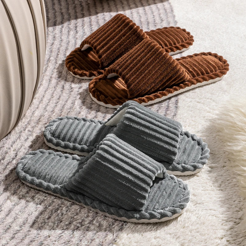 Men's Open-Toed Slippers - Breathable Anti-Slip Indoor Shoes for Comfort 3