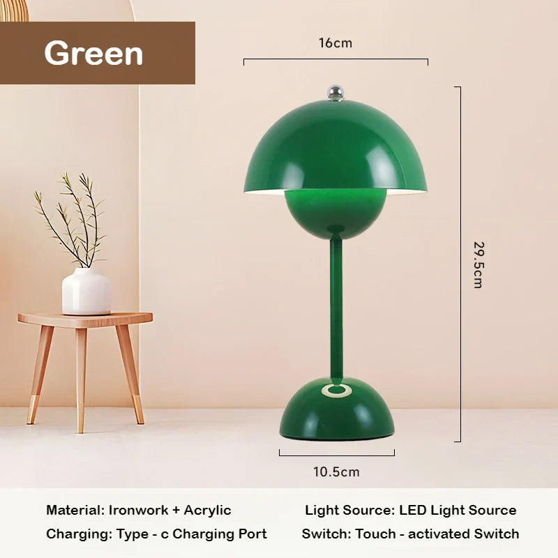 Cordless Table Lamp - Touch Control Battery Operated Bedside Light
