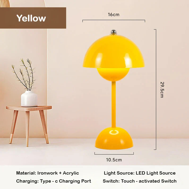 Cordless Table Lamp - Touch Control Battery Operated Bedside Light