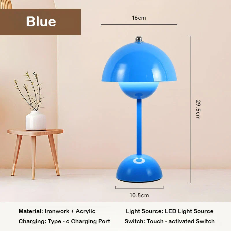 Cordless Table Lamp - Touch Control Battery Operated Bedside Light