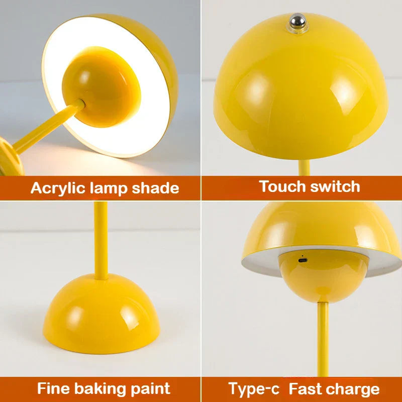Cordless Table Lamp - Touch Control Battery Operated Bedside Light
