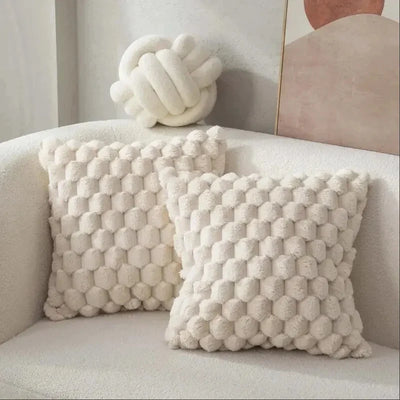 Pineapple Grid Turtle Pattern 3D Soft Plush Throw Pillow - 18 Couch Decorative Pillow 0