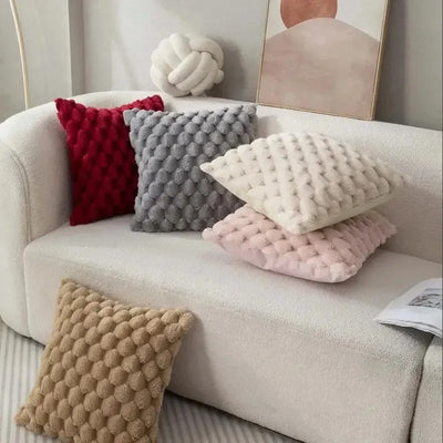 Pineapple Grid Turtle Pattern 3D Soft Plush Throw Pillow - 18 Couch Decorative Pillow 2