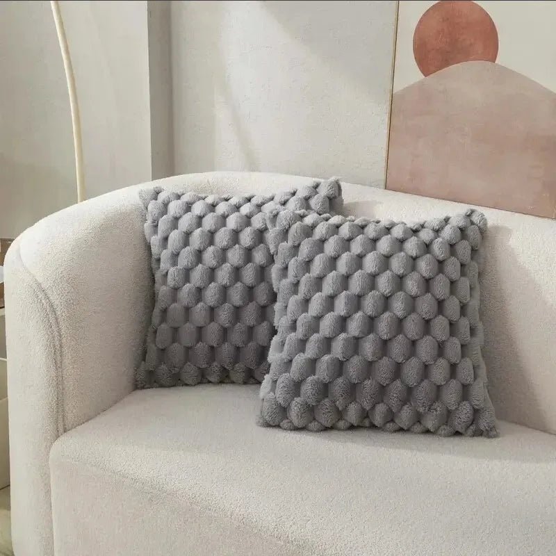 Pineapple Grid Turtle Pattern 3D Soft Plush Throw Pillow - 18 Couch Decorative Pillow 4