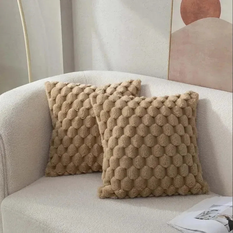Pineapple Grid Turtle Pattern 3D Soft Plush Throw Pillow - 18 Couch Decorative Pillow 6