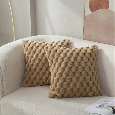 Pineapple Grid Turtle Pattern 3D Soft Plush Throw Pillow - 18 Couch Decorative Pillow 6