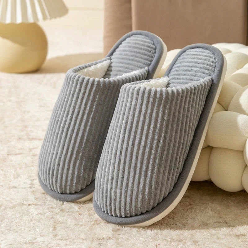 Plush Winter Men's Slippers - Non-Slip Indoor Comfort for Cold Days 7