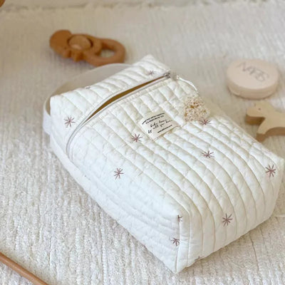 Quilted Portable Baby Diaper Caddy Organizer - Stylish Nappy Caddy for Diapers 3
