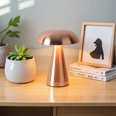 Rechargeable Mushroom LED Table Lamp - Cordless Touch Sensor Bedside Light 3