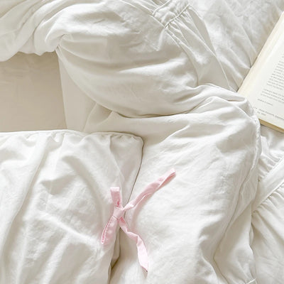 Ruffles Pleated Cotton Microfiber Duvet Cover Set - Twin to King Sizes 5