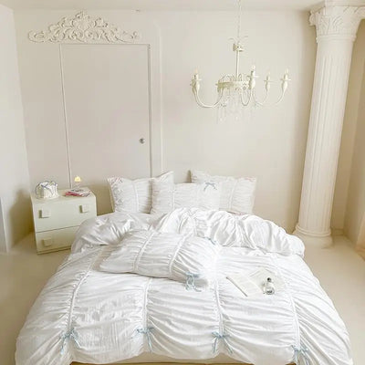 Ruffles Pleated Cotton Microfiber Duvet Cover Set - Twin to King Sizes 6