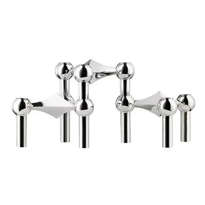 Silver Metal Molecular Structure Candlestick Holder - Elegant Candle Holder for Home Décor 10