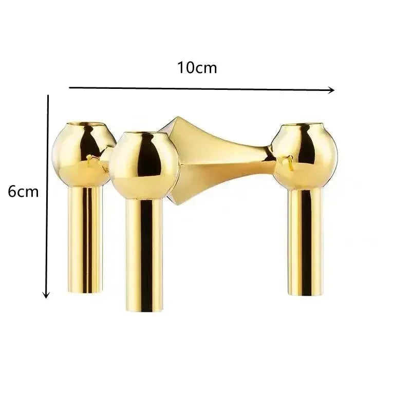 Silver Metal Molecular Structure Candlestick Holder - Elegant Candle Holder for Home Décor 11