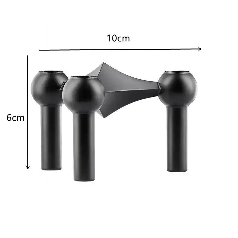 Silver Metal Molecular Structure Candlestick Holder - Elegant Candle Holder for Home Décor 8