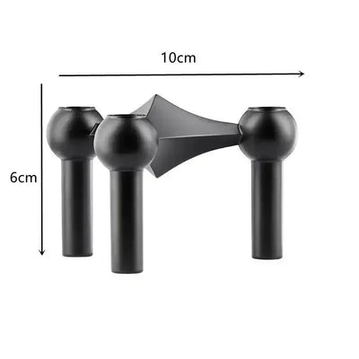 Silver Metal Molecular Structure Candlestick Holder - Elegant Candle Holder for Home Décor 8