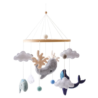 Soft Felt Cartoon Bear Crib Mobile with Gentle Bells for Newborns 12