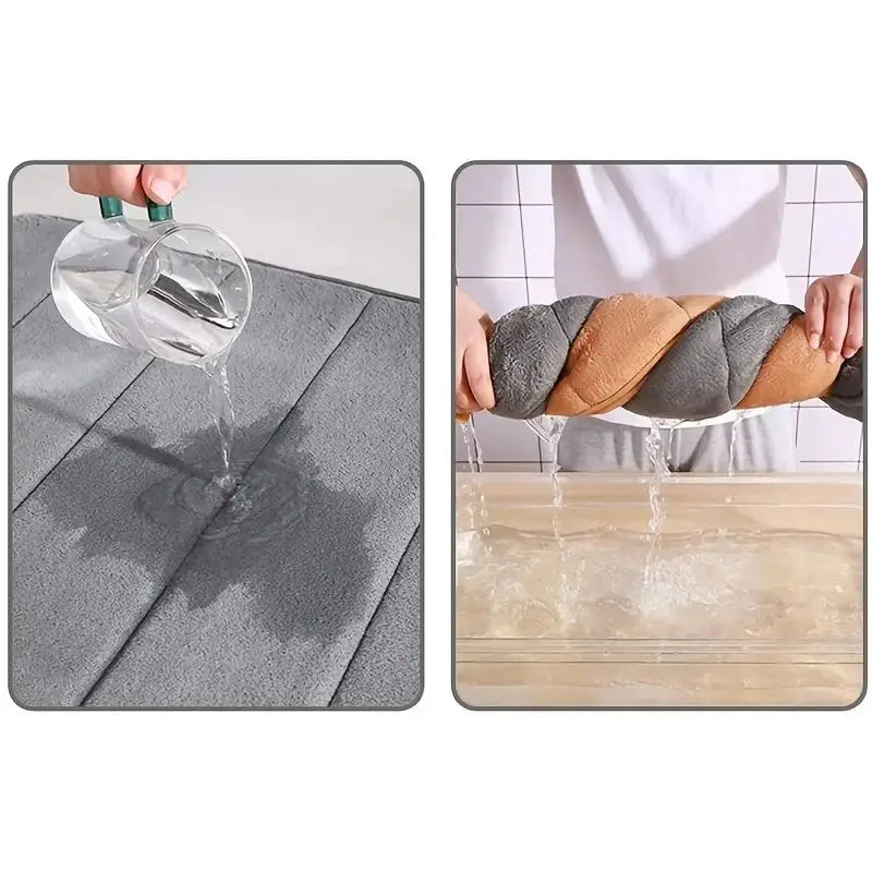 Soft Memory Cotton Non-Slip Bath Mat - Quick Drying, Machine Washable Bathroom Rug 3